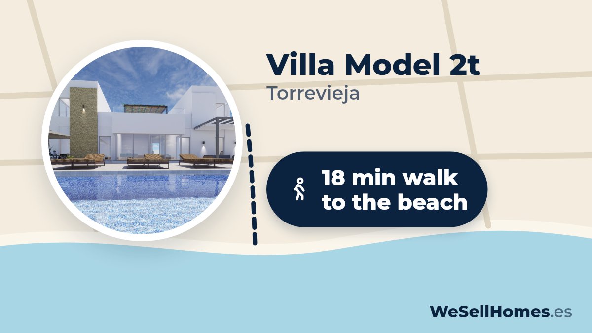 Villa Model 2t, Torrevieja: 18 min walk to the beach