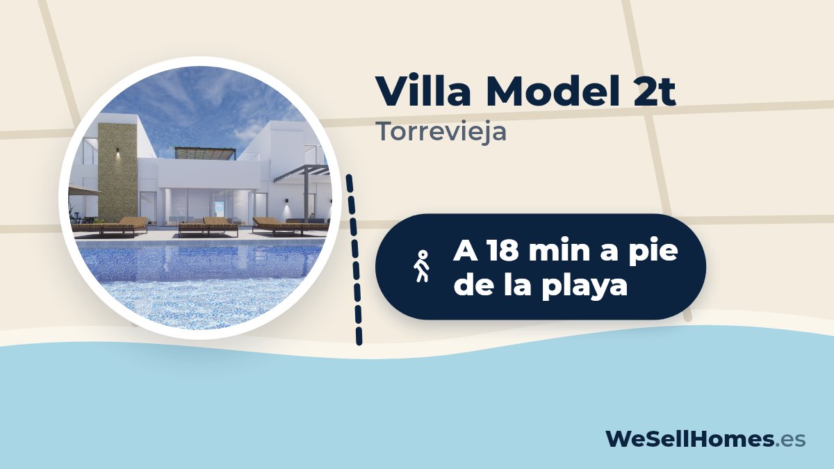 Villa Model 2t, Torrevieja: A 18 min a pie de la playa