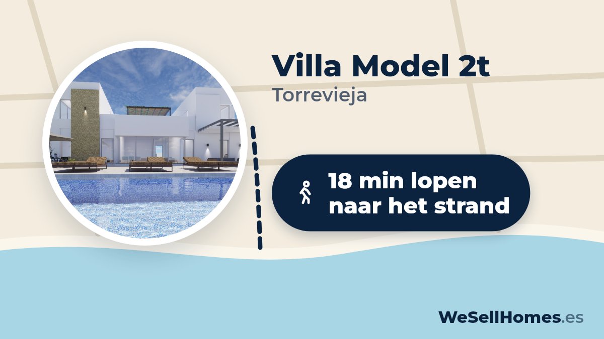 Villa Model 2t, Torrevieja: 18 min lopen naar het strand