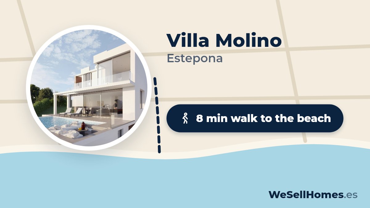 Villa Molino, Estepona: 8 min walk to the beach