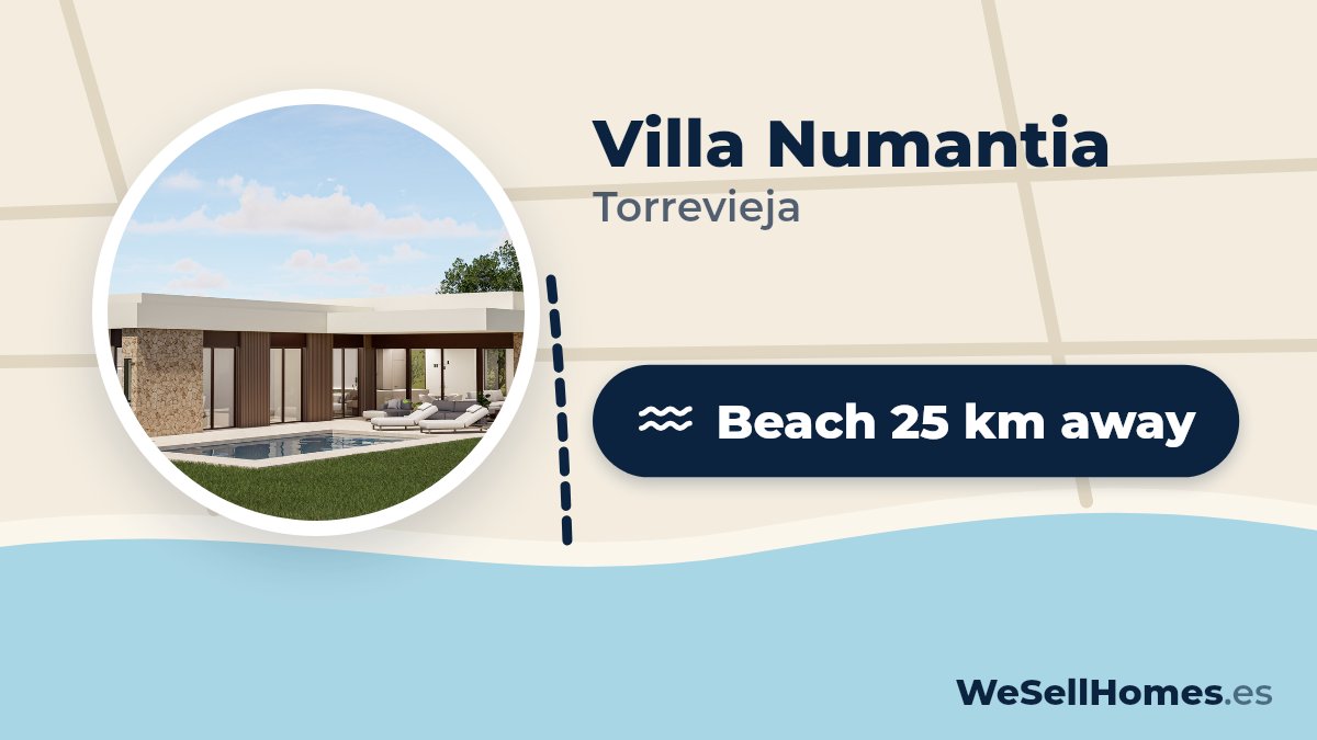 Villa Numantia, Torrevieja: Beach 25 km away