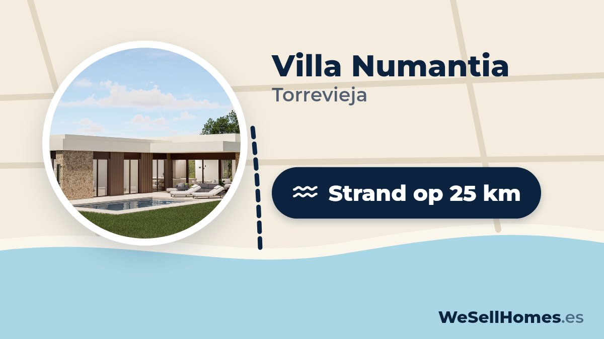 Villa Numantia, Torrevieja: Strand op 25 km