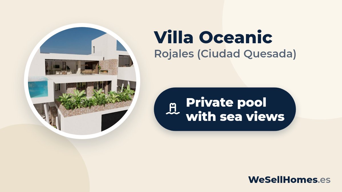 Villa Oceanic, Rojales (Ciudad Quesada): Private pool with sea views