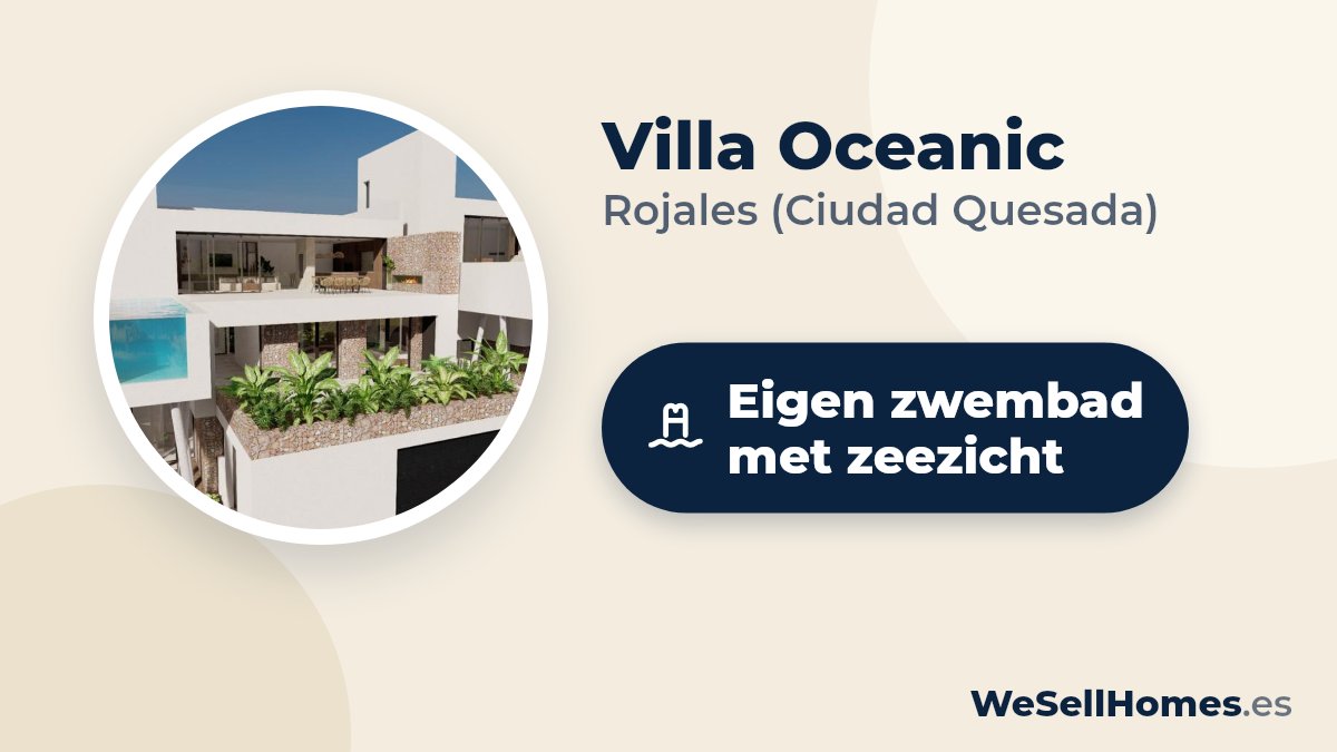 Villa Oceanic, Rojales (Ciudad Quesada): Eigen zwembad met zeezicht