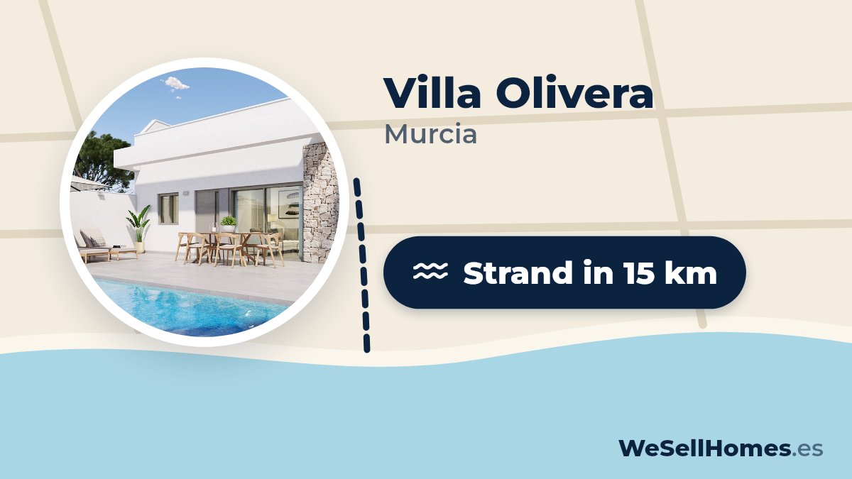 Villa Olivera, Murcia: Strand in 15 km