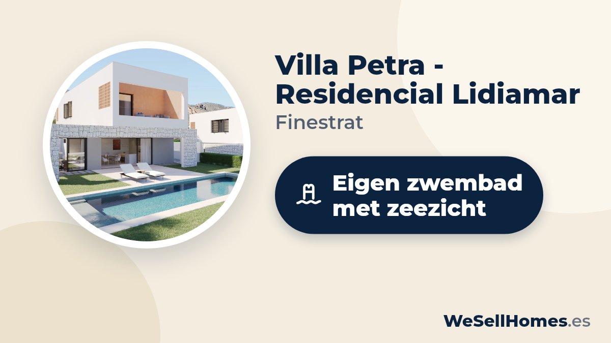 Villa Petra - Residencial Lidiamar, Finestrat: Eigen zwembad met zeezicht