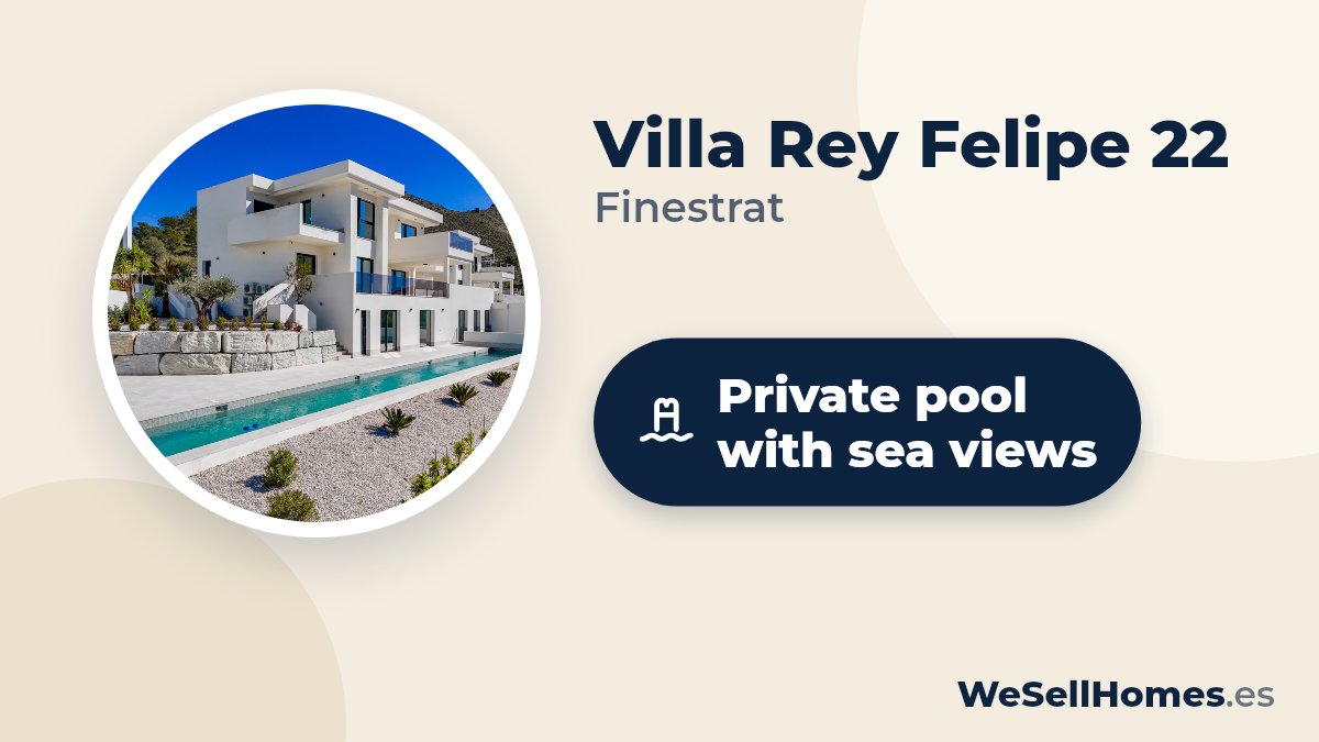 Villa Rey Felipe 22, Finestrat: Private pool with sea views