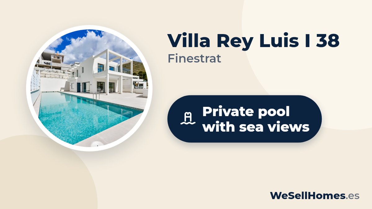Villa Rey Luis I 38, Finestrat: Private pool with sea views