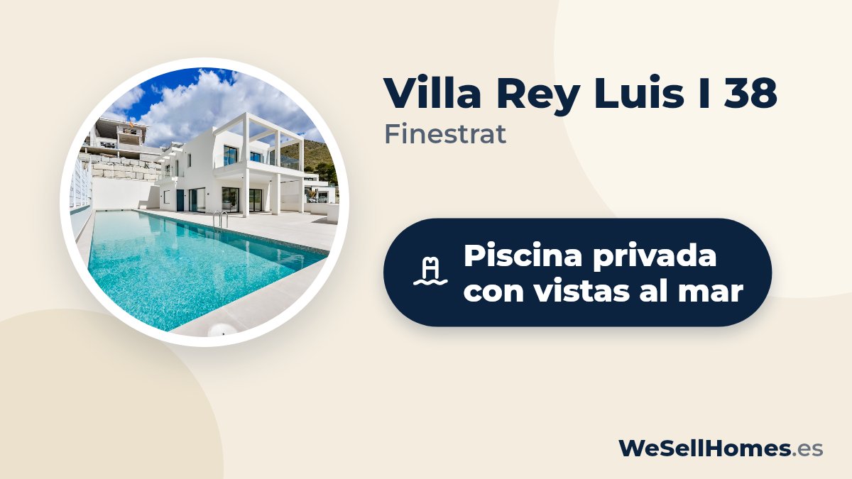 Villa Rey Luis I 38, Finestrat: Piscina privada con vistas al mar