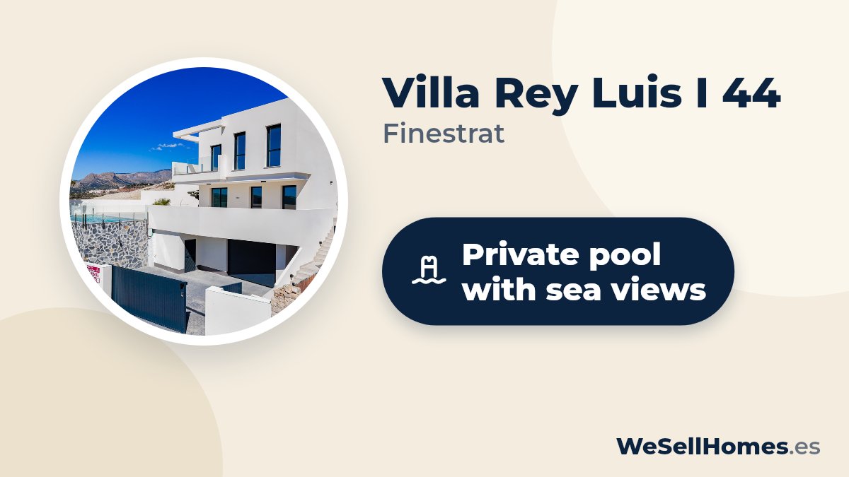 Villa Rey Luis I 44, Finestrat: Private pool with sea views