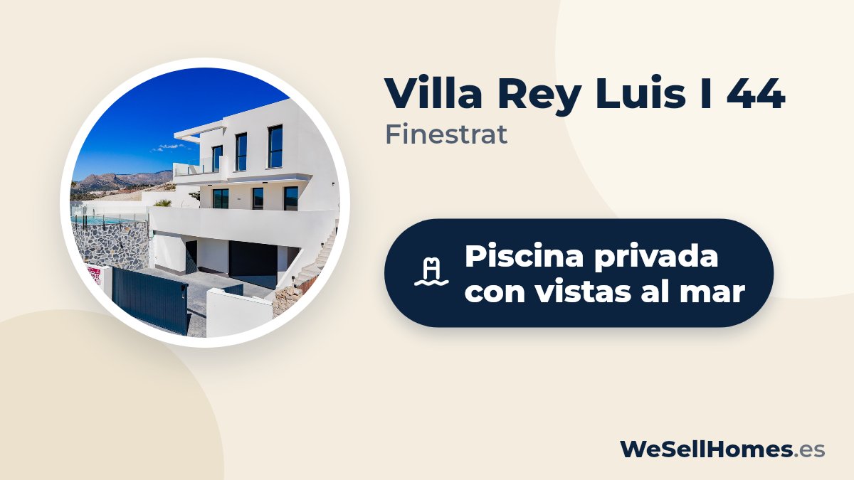 Villa Rey Luis I 44, Finestrat: Piscina privada con vistas al mar