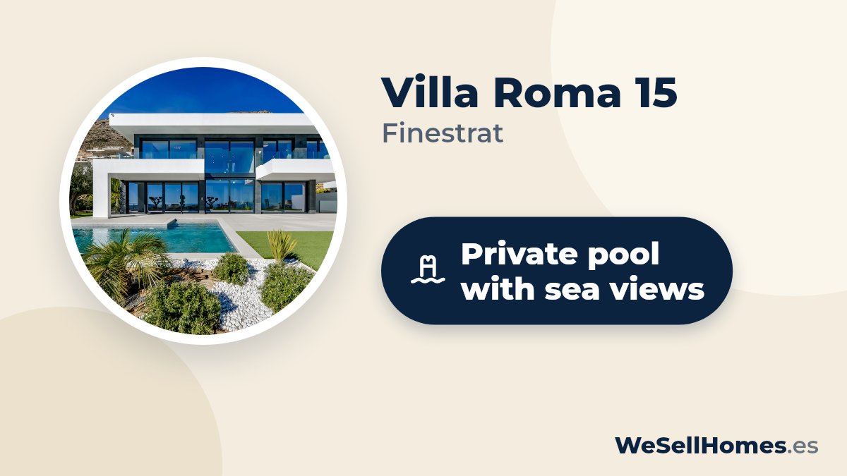 Villa Roma 15, Finestrat: Private pool with sea views