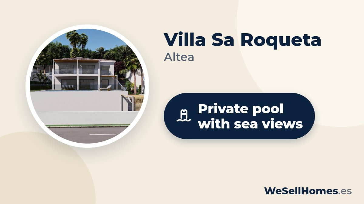 Villa Sa Roqueta, Altea: Private pool with sea views