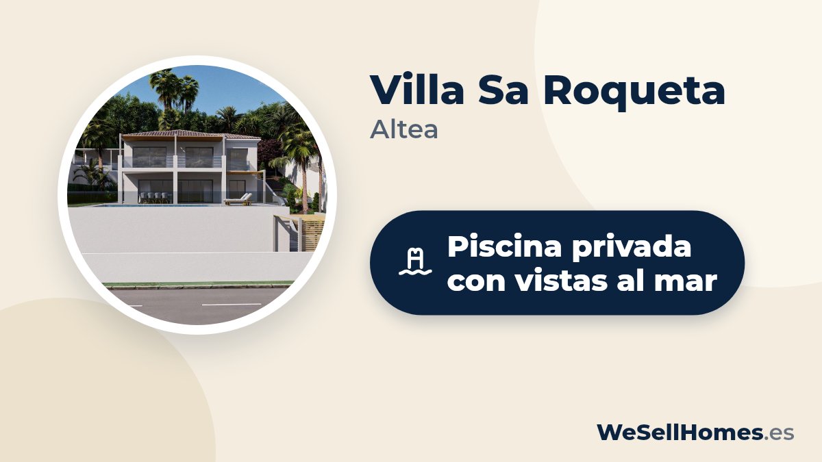Villa Sa Roqueta, Altea: Piscina privada con vistas al mar