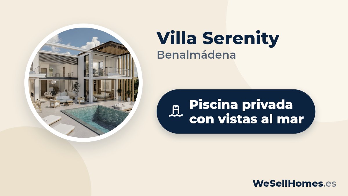 Villa Serenity, Benalmádena: Piscina privada con vistas al mar