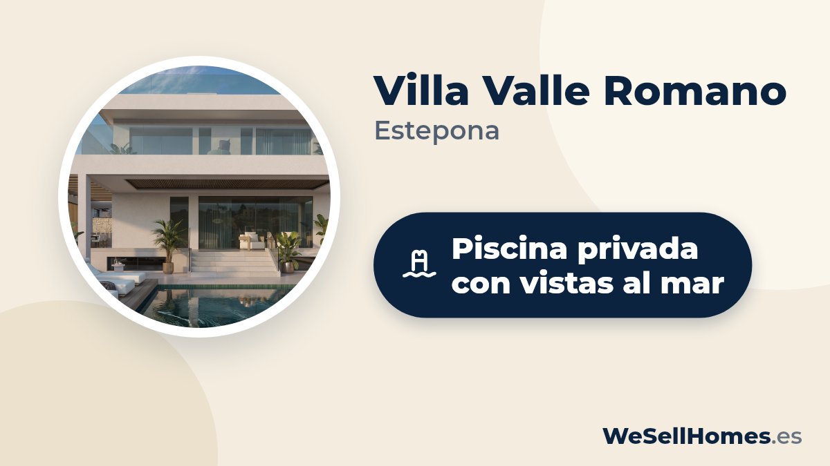 Villa Valle Romano, Estepona: Piscina privada con vistas al mar