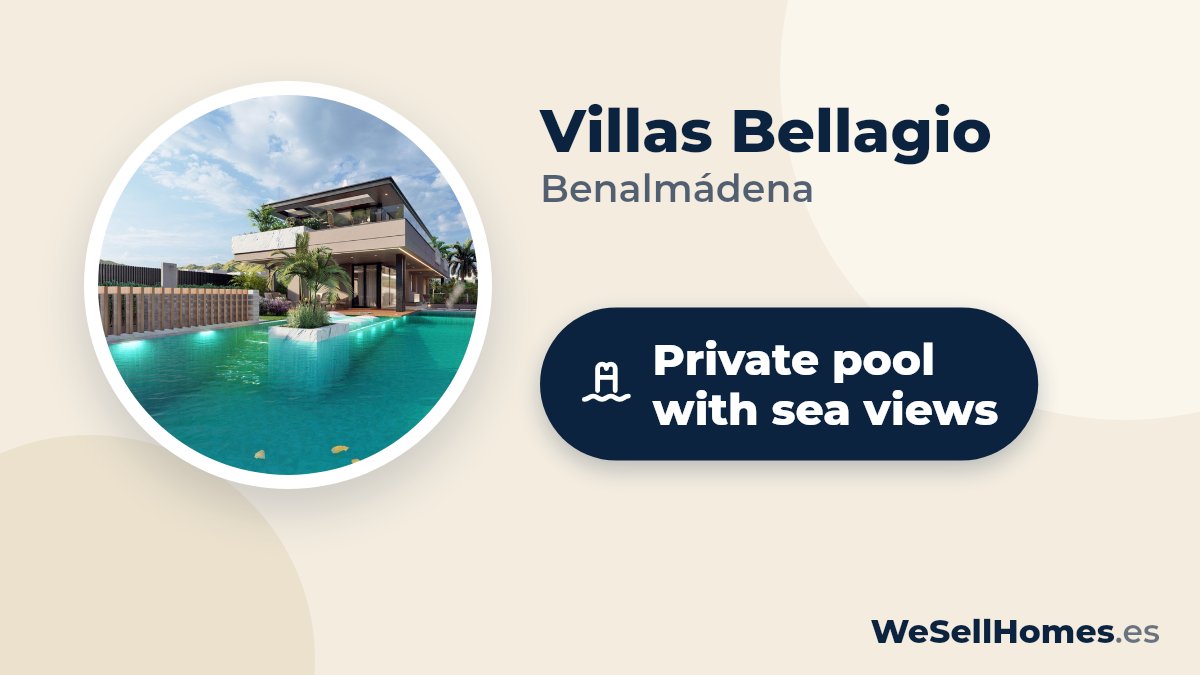 Villas Bellagio, Benalmádena: Private pool with sea views