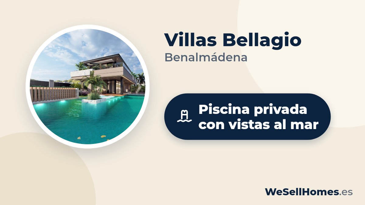 Villas Bellagio, Benalmádena: Piscina privada con vistas al mar