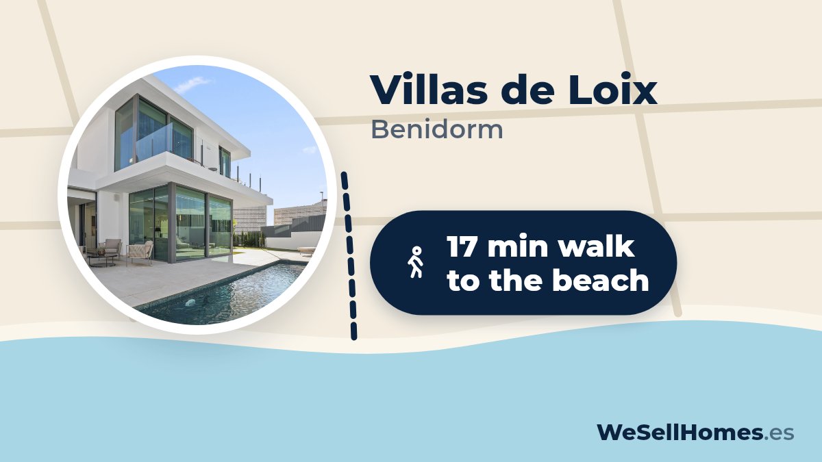Villas de Loix, Benidorm: 17 min walk to the beach