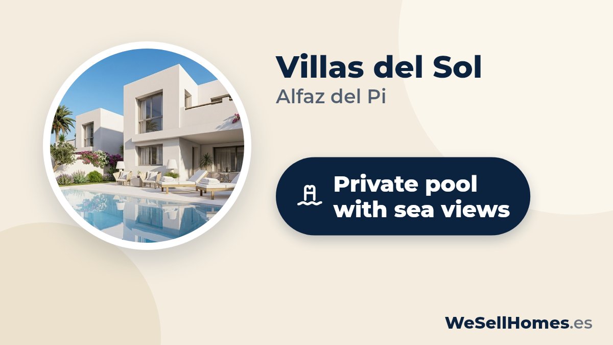 Villas del Sol, Alfaz del Pi: Private pool with sea views
