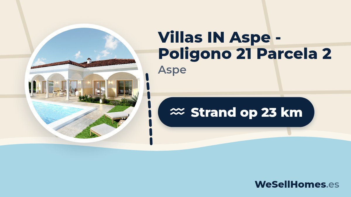 Villas IN Aspe - Poligono 21 Parcela 2, Aspe: Strand op 23 km