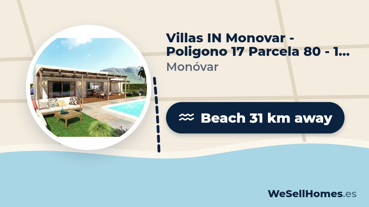 Villas IN Monovar - Poligono 17 Parcela 80 - 112, Monóvar: Beach 31 km away
