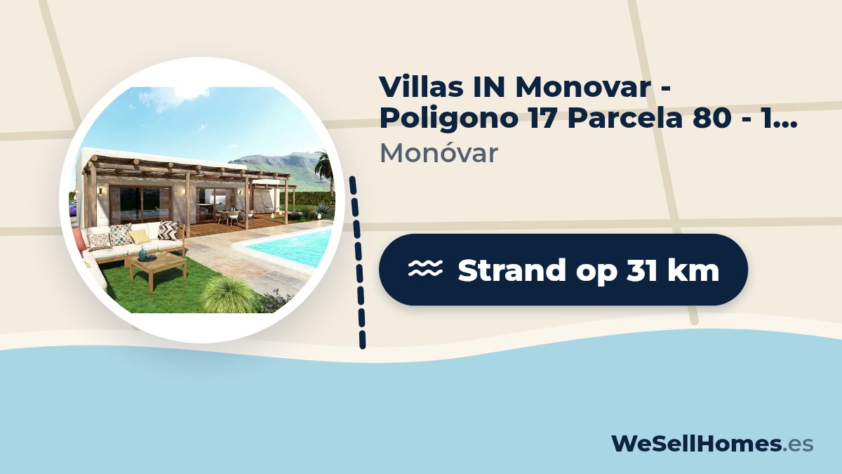 Villas IN Monovar - Poligono 17 Parcela 80 - 112, Monóvar: Strand op 31 km