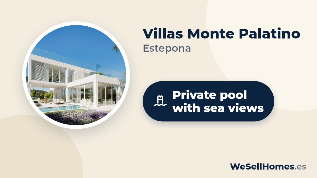 Villas Monte Palatino, Estepona: Private pool with sea views