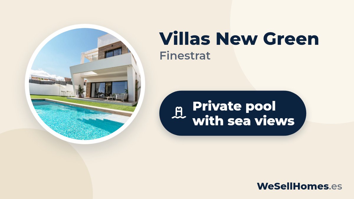 Villas New Green, Finestrat: Private pool with sea views