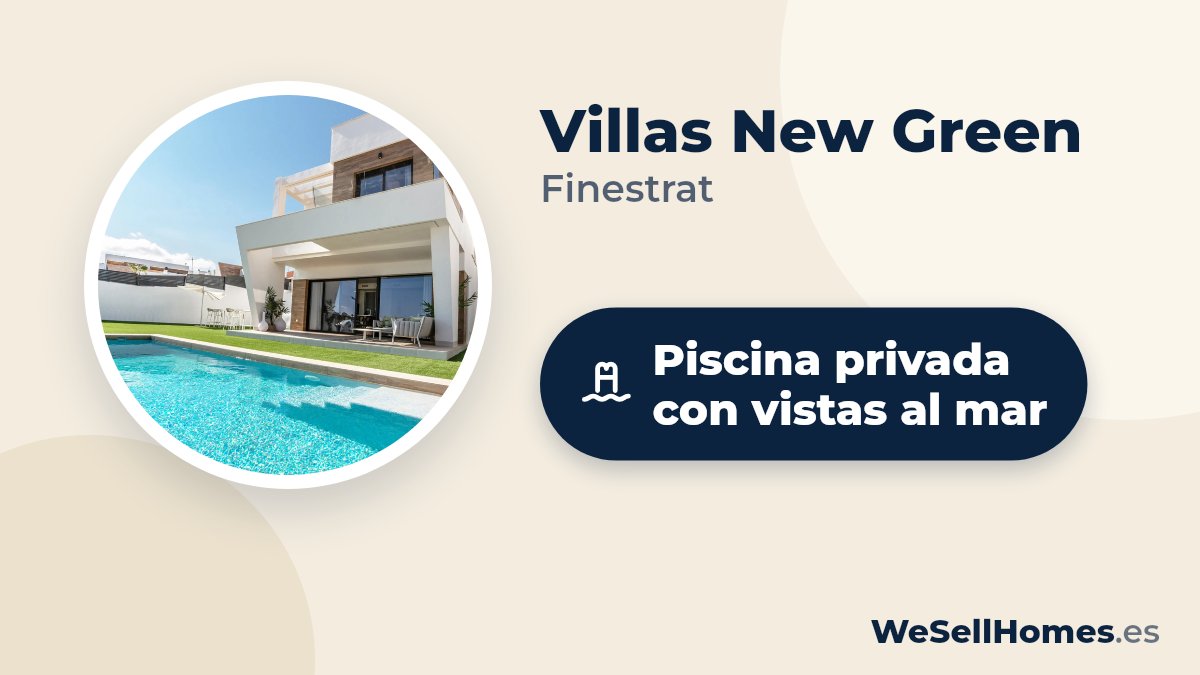 Villas New Green, Finestrat: Piscina privada con vistas al mar