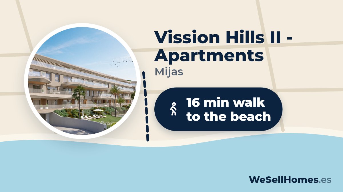 Vission Hills II - Apartments, Mijas: 16 min walk to the beach