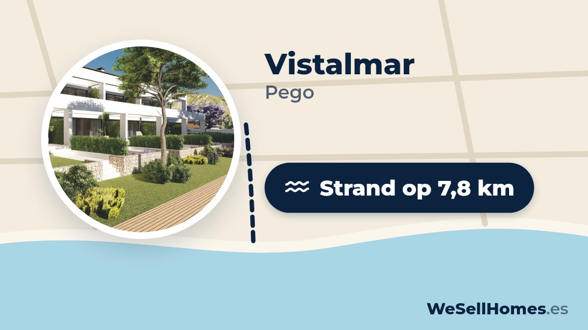 Vistalmar, Pego: Strand op 7,8 km