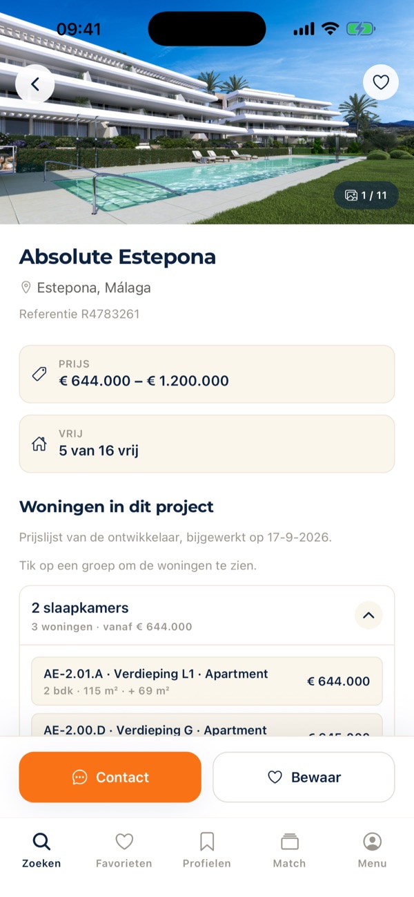 Swipe naar uw match